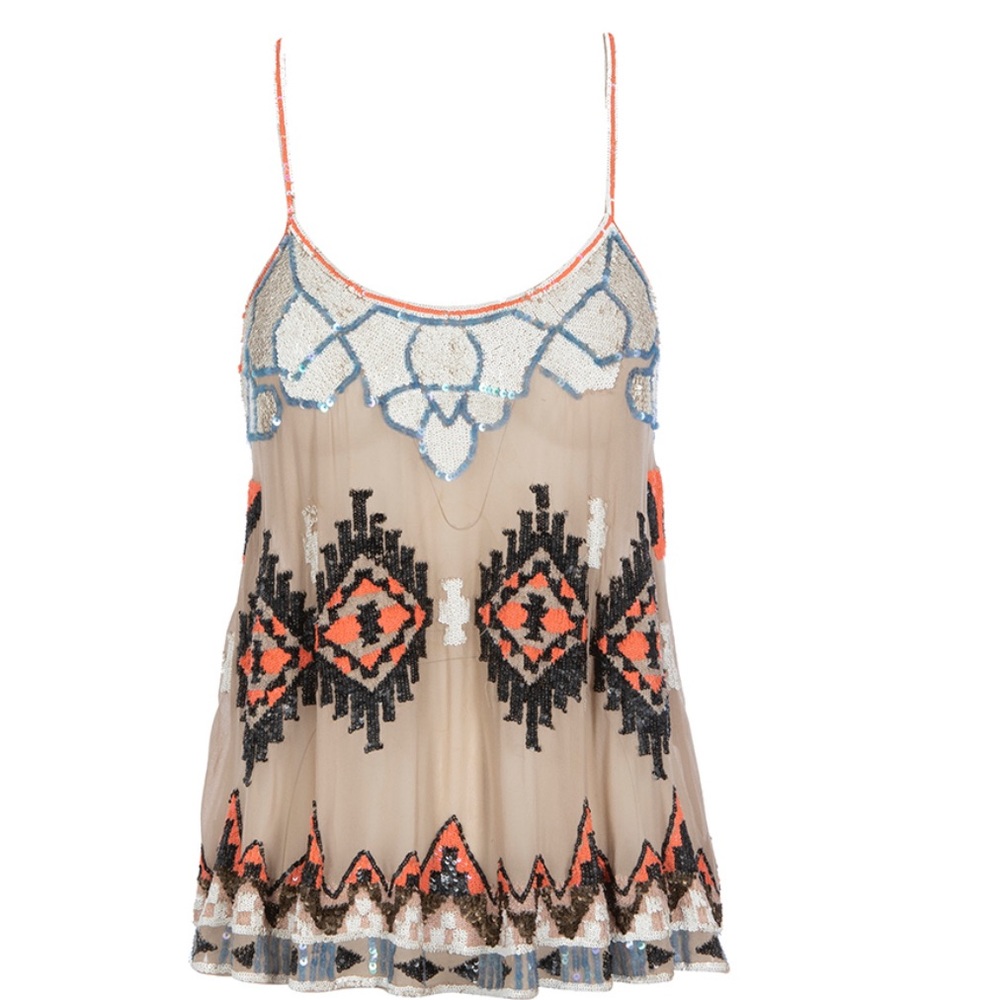 All saints sequined tank
